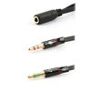 Picture of Headphone Splitter for Computer 3.5mm Female to 2 Dual 3.5mm Male Headphone Mic Audio Y Splitter Cable Smartphone Headset to PC Adapter