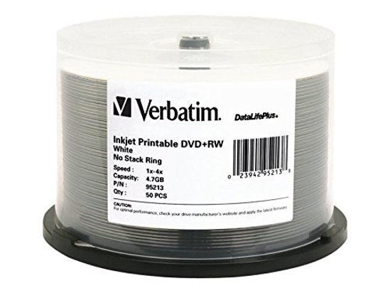 Picture of DVD+RW 4.7GB 4X DataLifePlus White Inkjet Printable - 50pk Spindle