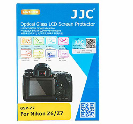 Picture of JJC GSP-Z7 0.01" Ultra-Thin Optical Glass LCD Screen Protector for Nikon Z5 Z50 Z6 Z7 Z6 II Z7 II, Nikon Z6II Z7II Screen Protector, 9H Water Oil & Fingerprint Resistant