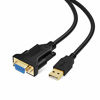 Picture of USB to RS232 Serial Adapter (FTDI Chip), CableCreation 3.3 Feet USB to DB9 Female Converter Cable for Windows 10, 8.1, 8, 7, Vista, XP, 2000, Linux and Mac OS X, macOS, 1 Meter/Black