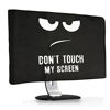 Picture of kwmobile Monitor Cover Compatible with 24-26" Monitor - Dust Monitor Case Screen Display Protector - Don't Touch My Screen White/Black