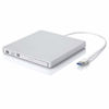 Picture of ROOFULL External CD DVD Drive USB 3.0 Type-C Portable DVD/CD ROM +/-RW Drive Burner Writer Optical Player for MacBook Air, MacBook Pro, Windows/ Linux/ Mac OS Laptop PC, Silvery