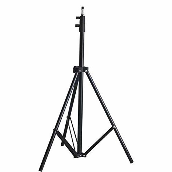 Picture of Riqiorod Light Stand, 7-Foot Photography Tripod Stand, Floor Selfie Ring Light Support for Studio, Umbrella, Backdrop, LED Panel, Speedlite Flashes, Reflector