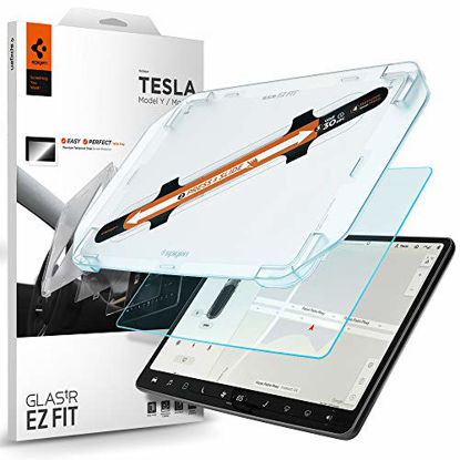 Picture of Spigen Tempered Glass Screen Protector [Glas.tR EZ FIT] designed for Tesla Model 3 / Y Dashboard Touchscreen - Matte/Anti Glare/Anti Finger Print