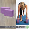 Picture of Gaiam Essentials Yoga Block (Set Of 2) - Supportive Latex-Free Eva Foam Soft Non-Slip Surface For Yoga, Pilates, Meditation, Deep Purple