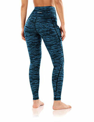 GetUSCart- ODODOS Women's Out Pockets High Waisted Pattern Yoga Pants,  Workout Sports Running Athletic Pattern Pants, Full-Length, Plus Size,  White Camo, XX-Large
