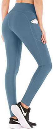 IUGA High Waist Yoga Pants Tummy Control Leggings With Pockets - Maroon / XS