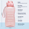 Picture of Fidus Large 1 Gallon/128oz Motivational Water Bottle with Time Marker & Straw,Leakproof Tritan BPA Free Water Jug,Ensure You Drink Enough Water Daily for Fitness,Gym and Outdoor Sports-Light Pink