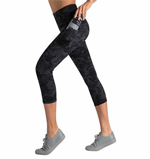 GetUSCart- THE GYM PEOPLE Thick High Waist Yoga Pants with Pockets, Tummy  Control Workout Running Yoga Leggings for Women (Large, Z-Capris Dark Camo)