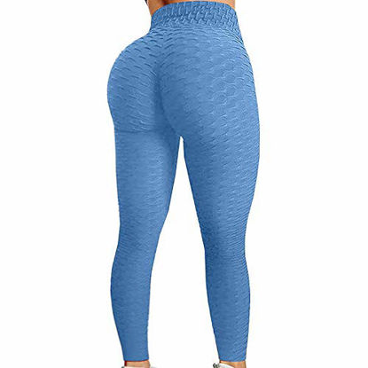 Picture of Famous TikTok Leggings, Yoga Pants for Women High Waist Tummy Control Booty Bubble Hip Lifting Workout Running Tights