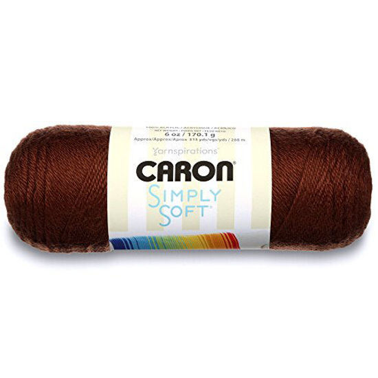 Picture of Caron Simply Soft Solids Yarn, 6oz, Gauge 4 Medium, 100% Acrylic, Chocolate - Machine Wash & Dry (H970039750)