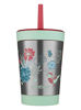 Picture of Contigo Stainless Steel Spill-Proof Kids Tumbler with Straw, 12 oz, Sprinkles with Birds & Flowers