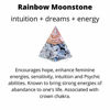 Picture of New Inspirational Orgonite Pyramid for Success | Rainbow Moonstone Orgone Pyramid for Anti-stress - Calmness - Growth - Strength - Healing Crystal Gemstone Pyramid