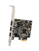 Picture of Syba Low Profile PCI-Express Firewire Card with Two 1394b Ports and One 1394a Port (2B1A), TI Chipset, Extra Regular Bracket SD-PEX30009