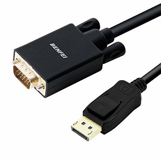 Picture of DisplayPort to VGA Adapter, Benfei DP DisplayPort to VGA 6 Feet Cable Male to Male Gold-Plated Cord Compatible for Lenovo, Dell, HP, ASUS and Other Brand