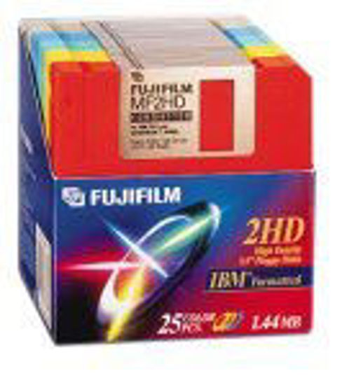 Picture of Fujifilm 3.5in. High Density Floppy Disk - IBM Formatted (25-Pack, Assorted Colors) (Discontinued by Manufacturer)