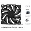 Picture of uphere 3-Pack Long Life Computer Case Fan 120mm Cooling Case Fan for Computer Cases Cooling,12BK3-3