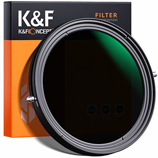 Picture of K&F Concept 67mm Variable Fader ND2-ND32 ND Filter and CPL Circular Polarizing Filter 2 in 1 for Camera Lens No X Spot Weather Sealed