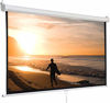 Picture of SUPER DEAL 120'' Projector Screen Projection Screen Manual Pull Down HD Screen 1:1 Format for Home Cinema Theater Presentation Education Outdoor Indoor Public Display