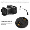 Picture of GAOAG 2 Pack 55mm Center Pinch Lens Cap for Nikon Canon Sony DSLR Camera Compatible with Nikon D3400 D3500 D5500 D5600 D7500,Song FE 35mm f1.8/FE 28-70mm f3.5-5.6 OSS and Any 55mm Thread Lenses