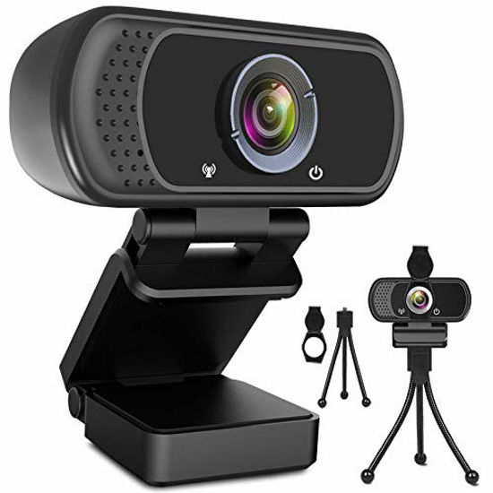 Picture of Webcam HD 1080p Web Camera, USB PC Computer Webcam with Microphone, Laptop Desktop Full HD Camera Video Webcam 110 Degree Widescreen, Pro Streaming Webcam for Recording, Calling, Conferencing, Gaming