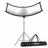 Picture of Neewer Clamshell Light Reflector/Diffuser for Studio Video and Photography with Carrying Bag, 39x18Inch/100x45CM Arclight Curved Eyelighter Lighting Reflector, Black/White/Gold/Silver