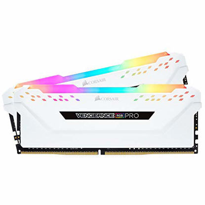 Picture of Corsair Vengeance RGB Pro 16GB (2x8GB) DDR4 3600 (PC4-28800) C18 Desktop Memory - White