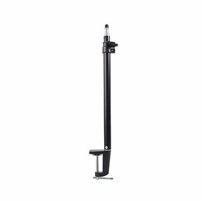 Picture of Riqiorod Tabletop Light Stand, Desk Mounting Stand 16.4-26 inch Adjustable Tabletop Aluminum Light Stand with 1/4" Screw Tip for Ring Light, Video Light, DSLR, Action Camera