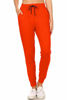 Picture of Leggings Depot JGA128-ORANGE-L Solid Jogger Track Pants w/Pockets, Large