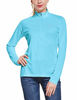 Picture of BALEAF Women's UPF 50+ Sun Protection T-Shirt Long Sleeve Half-Zip Thumb Hole Outdoor Performance Blue Size L