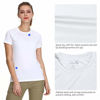 Picture of BALEAF Women's UPF 50+ UV Sun Protection T-Shirt Outdoor Performance Short Sleeve White Size XXL