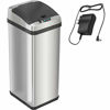 Picture of iTouchless 13 Gallon Stainless Steel Touchless Trash Can with AC Adapter Platinum Limited Edition, Odor Control System Kitchen Bin