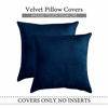 Picture of MIULEE Pack of 2, Velvet Soft Solid Decorative Square Throw Pillow Covers Set Cushion Case for Sofa Bedroom Car 18 x 18 Inch 45 x 45 cm