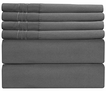 Picture of Extra Deep Pocket Sheets - 6 Piece Sheet Set - Queen Sheets Deep Pocket- Extra Deep Pocket Queen Sheets - Deep Fitted Sheet Set - Extra Deep Pocket Queen Size Sheets - Easily Fits Extra Deep Mattress