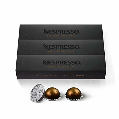 Picture of Nespresso Capsules VertuoLine, Double Espresso Chiaro, Medium Roast Espresso Coffee, 30 Count Coffee Pods, Brews 2.7oz