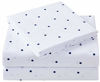 Picture of Mellanni Bed Sheet Set - Brushed Microfiber 1800 Bedding - Wrinkle, Fade, Stain Resistant - 4 Piece (Full, Polka Dot Navy)