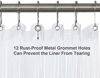 Picture of downluxe Heavy Duty Shower Curtain Liner Clear - PEVA 8G Waterproof for Bathroom, Rust Proof Grommets, 72x72 Inches, 1PC