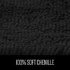 Picture of Gorilla Grip Original Luxury Chenille Bathroom Rug Mat, 24x17, Extra Soft and Absorbent Shaggy Rugs, Machine Wash Dry, Perfect Plush Carpet Mats for Tub, Shower, and Bath Room, Black