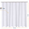Picture of N&Y HOME Fabric Shower Curtain Liner 96 x 78 inch XL Size, Hotel Quality, Washable, Water Repellent, White Bathroom Curtains with Grommets, 96x78