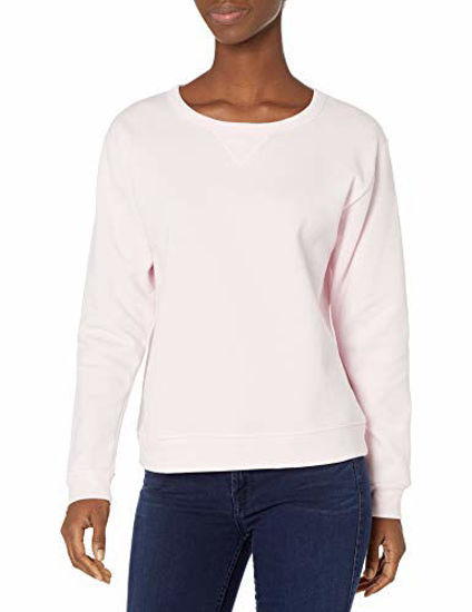 Picture of Hanes Women's V-Notch Pullover Fleece Sweatshirt, Pale Pink, M