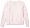 Picture of Hanes Women's V-Notch Pullover Fleece Sweatshirt, Pale Pink, M