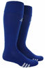 Picture of adidas Unisex Rivalry Soccer OTC Socks (2-Pair), Cobalt/ White, Medium