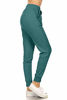 Picture of Leggings Depot JGA128-TEAL-L Solid Jogger Track Pants w/Pockets, Large