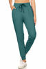 Picture of Leggings Depot JGA128-TEAL-L Solid Jogger Track Pants w/Pockets, Large