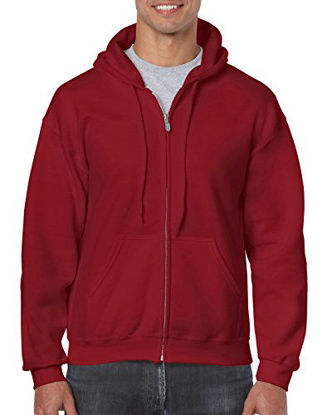 Picture of Gildan Men's Fleece Zip Hooded Sweatshirt Cardinal Red Medium