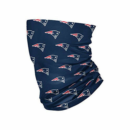 Picture of NFL FOCO New England Patriots Neck Gaiter, One Size, Mini Print Logo