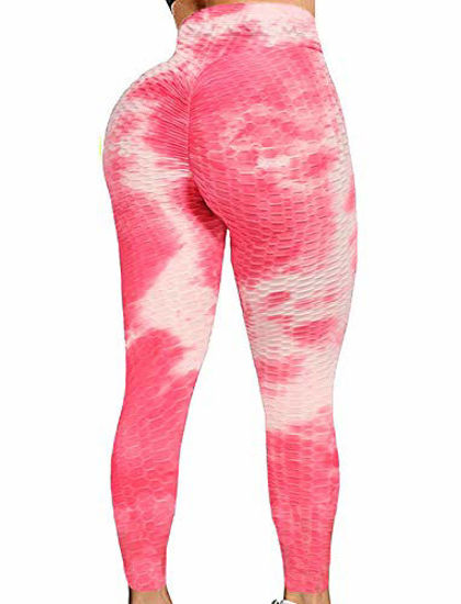 Nixeci Curvy Scrunch High Waisted Leggings for Women Dressy Girls Dressy  Seamless Butt Lifting Workout Tights Hot Pink S at  Women's Clothing  store