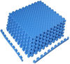 Picture of BalanceFrom 1" EXTRA Thick Puzzle Exercise Mat with EVA Foam Interlocking Tiles for MMA, Exercise, Gymnastics and Home Gym Protective Flooring, One Inch Thick, 24 Square Feet (Blue)