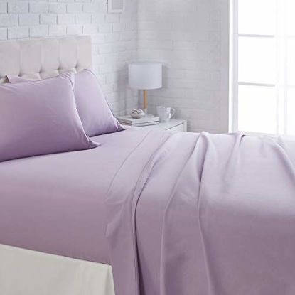 Picture of Amazon Basics Microfiber Sheet Set, Queen, Frosted Lavender