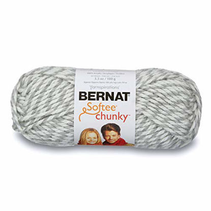 Picture of Bernat Softee Chunky Yarn, 3.5 Oz, Gauge 6 Super Bulky, Grey Ragg